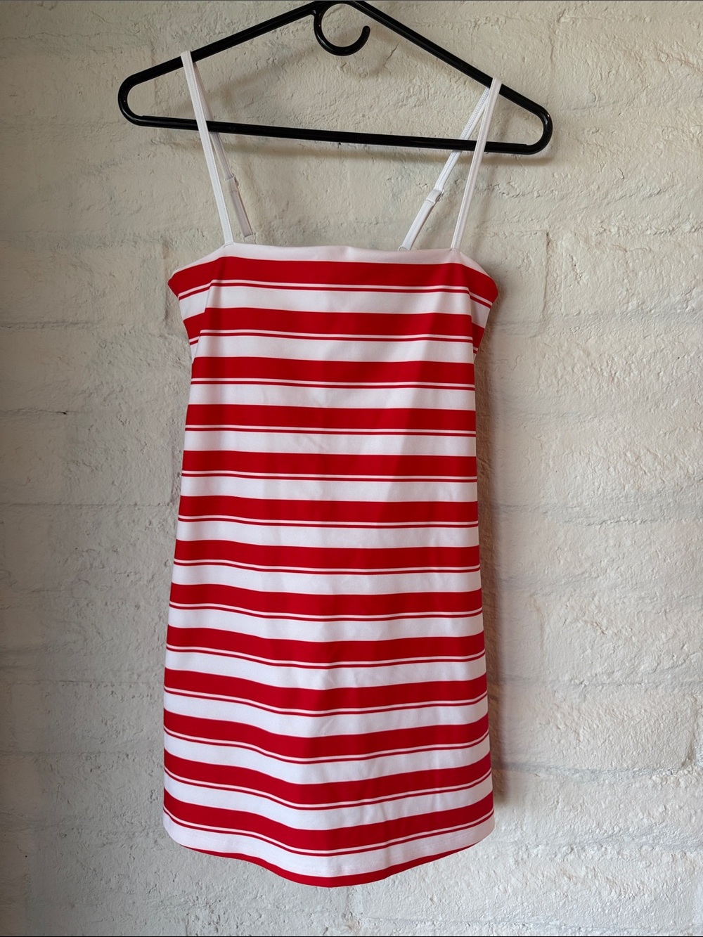 Abercrombie YPB sculptLUX Bandeau Mini Dress - Red Stripe - SMALL